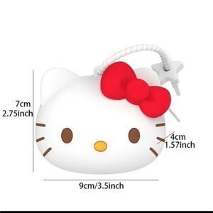 Hello Kitty silicone, change purse ear pod case headphone holder